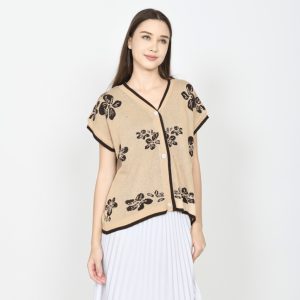 Flower Vest Polycotton Knit